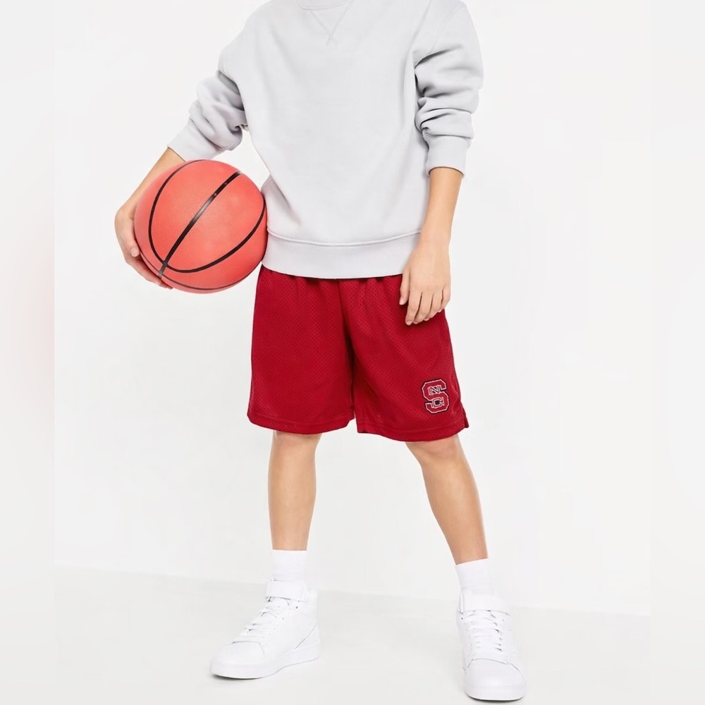 NC State Wolfpack Jansport Mesh Play Basketball Shorts Youth M